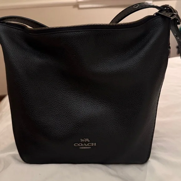 Coach Pebbled Black Crossbody Bag - Picture 2 of 5